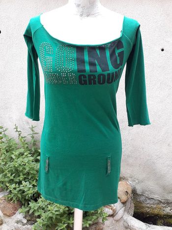 Robe tee-shirt avec strass