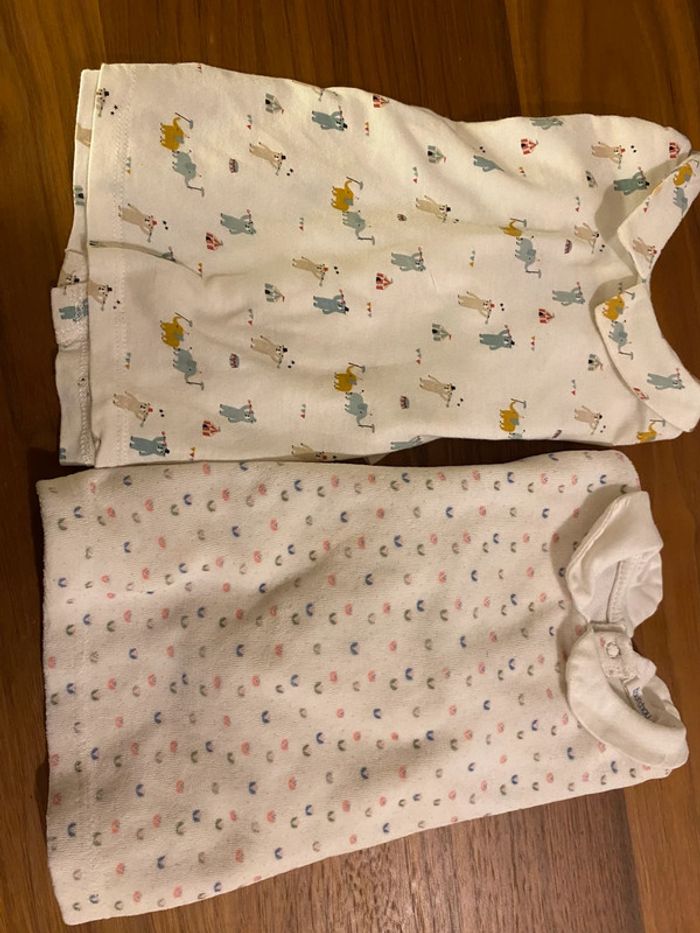 Hauts filles coton manches longues 12 mois Monoprix