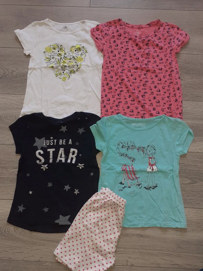 Lot de 4 tee shirt manches courtes + short