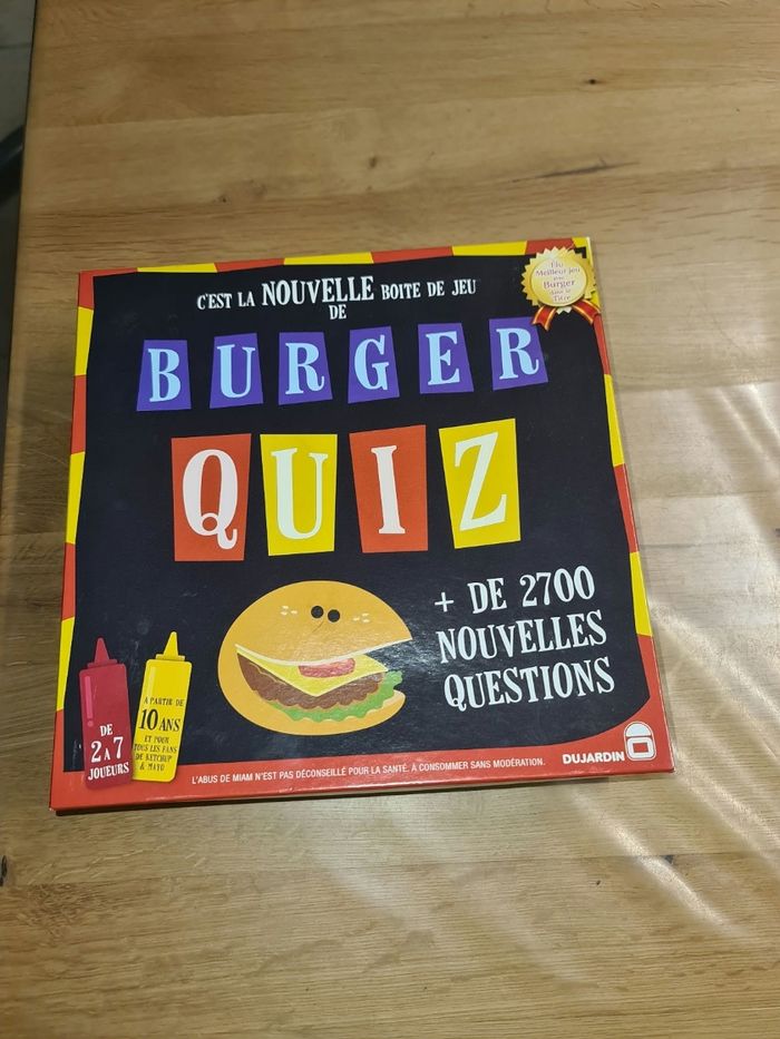Proche du neuf jeu de société Burger Quiz des éditions Dujardin, - photo numéro 2