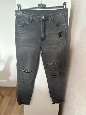 jeans slim léopard