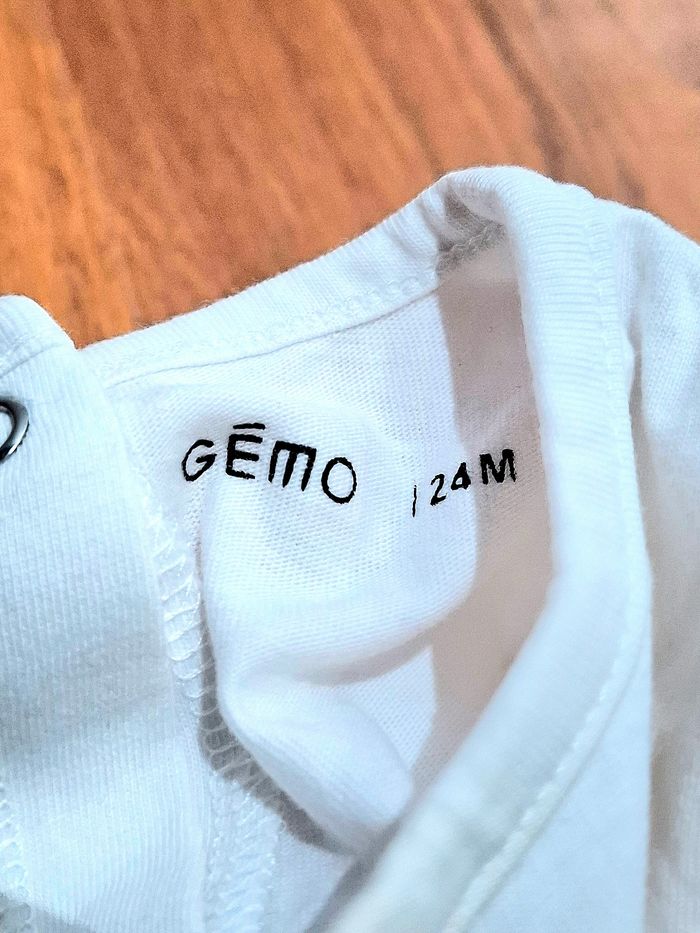 T-shirt bébé garçon Gémo 24 mois – “Petit bonheur de maman papa” - photo numéro 2