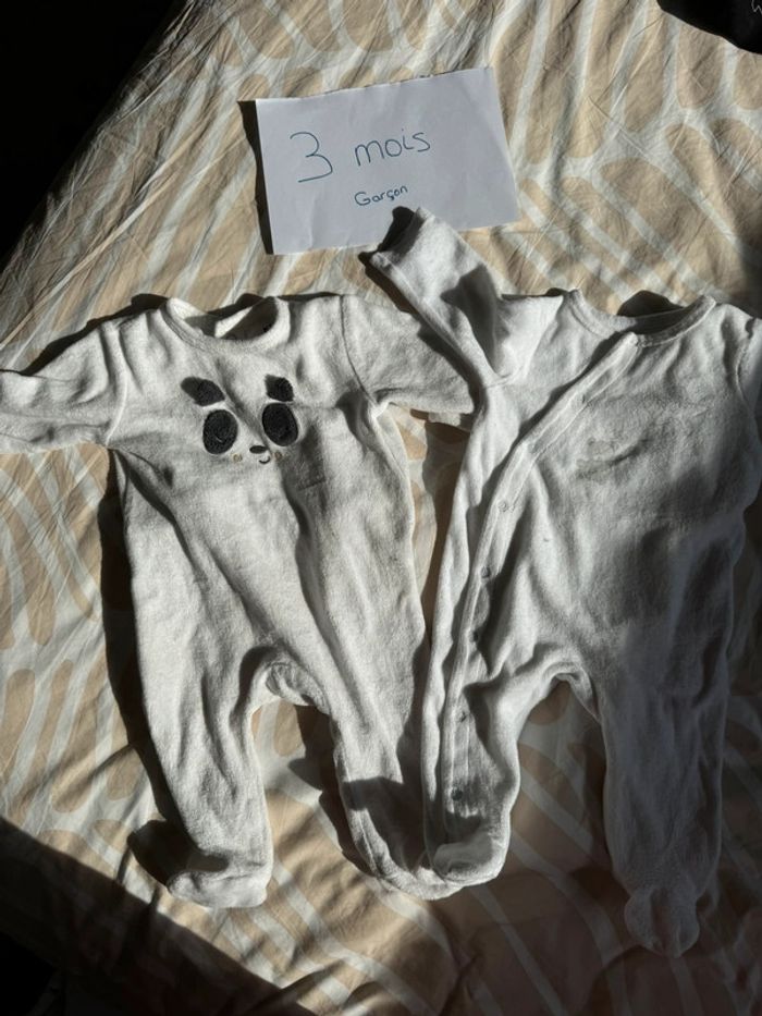 Lot 2 pyjamas velours 3 mois