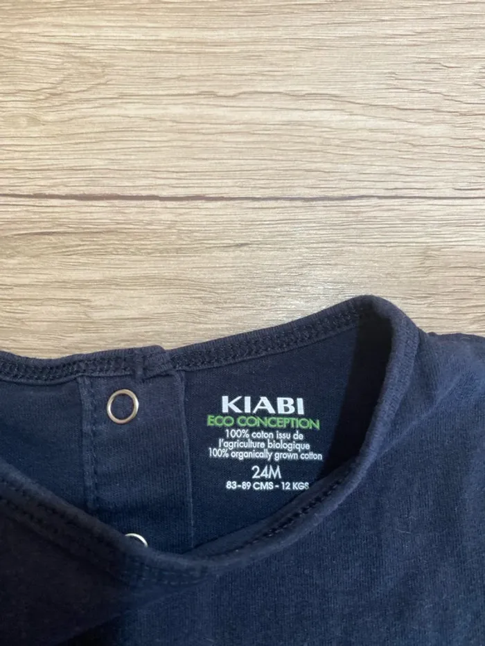 Tee-shirt manche courte bleu marine motif encre garçon 2 ans Kiabi - photo numéro 2