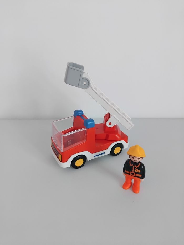 PLAYMOBIL 123 Camion de Pompier et Bonhomme 6967 Junior Complet  🚒 - photo numéro 3
