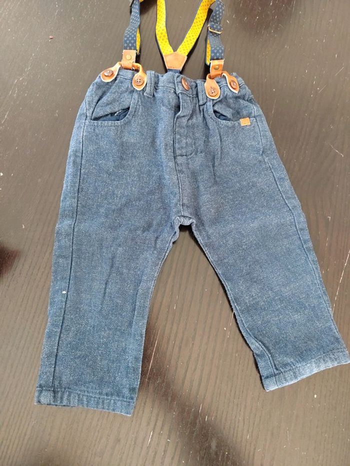 2 pantalon  a bretelles 12M - photo numéro 3