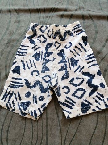 Short bleu et blanc 2 ans Z Mixte
