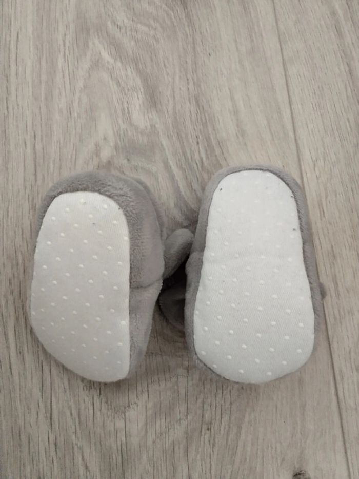 Chaussons naissance lapin gris - photo numéro 3