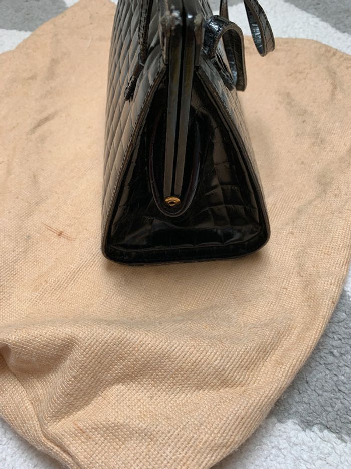 Sac à mains en cuir vintage - photo numéro 4