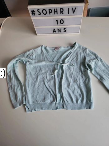Gilet bleu clair 10 ans