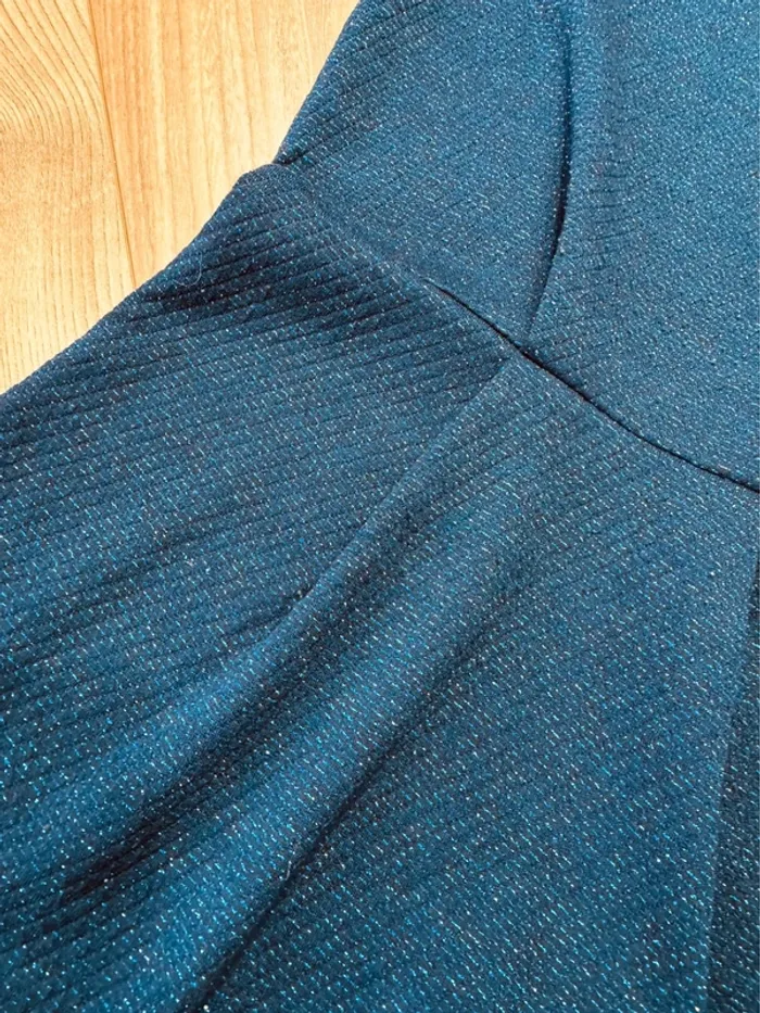 Taille 8 ans robe fête Noël fille Kiabi bleu marine * scintillante * 🎄 - photo numéro 3