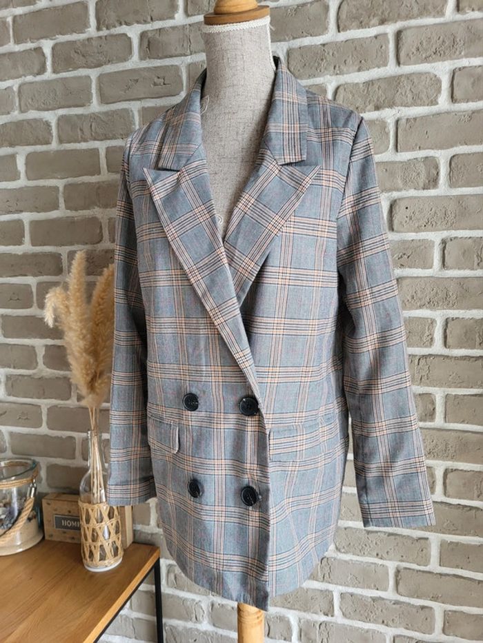 Veste blazer à carreaux Prince-de-Galles Daphnea - photo numéro 7