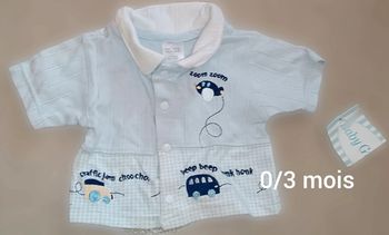 Chemise 0/3 mois neuve