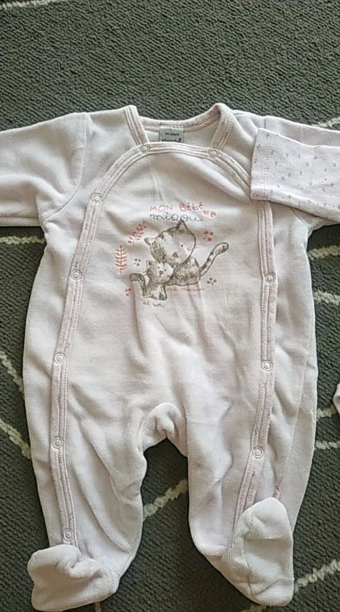 Pyjamas velours 1 mois