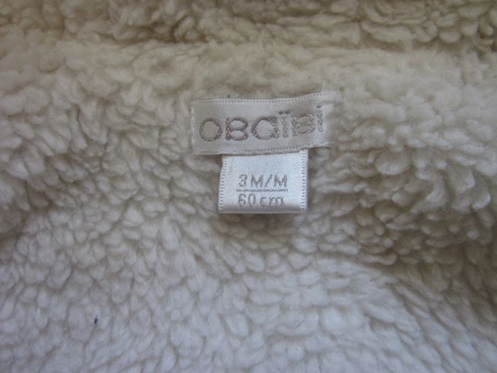 Manteau chaud beige à capuche 3 mois - photo numéro 3