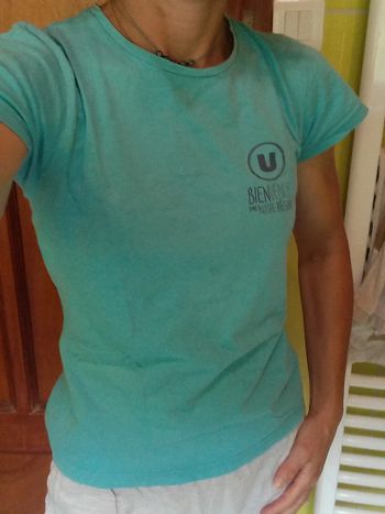T-shirt femme bleu ciel Super U