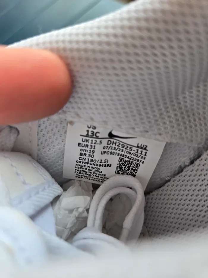 Nike force 1 blanche taille 31 neuves - photo numéro 7