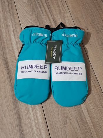 Gants ski hommes hiver chauds snowboard imperméables chaud respirant bleu