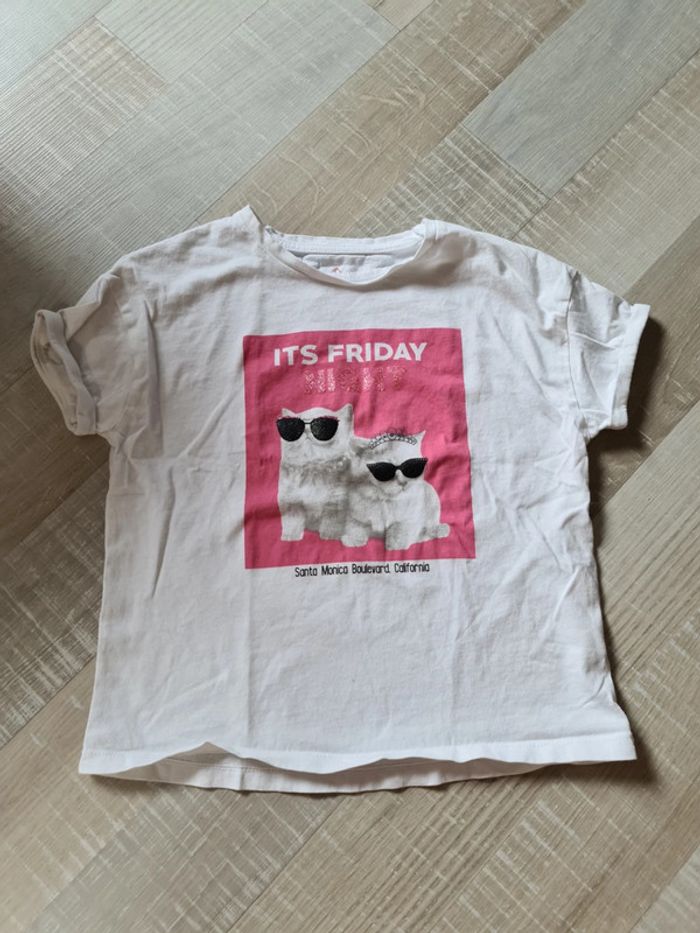 T shirt avec dessin chat