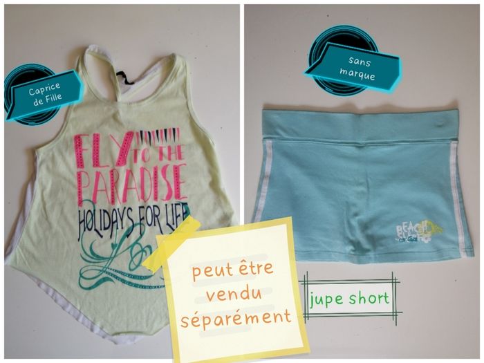 Ensemble composé jupe-short & débardeur