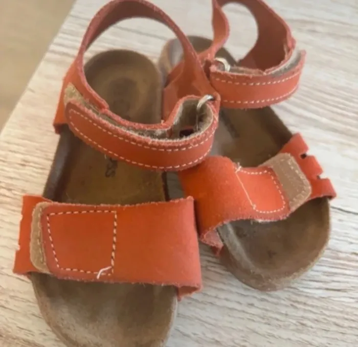 Sandales fille corail orange taille 22