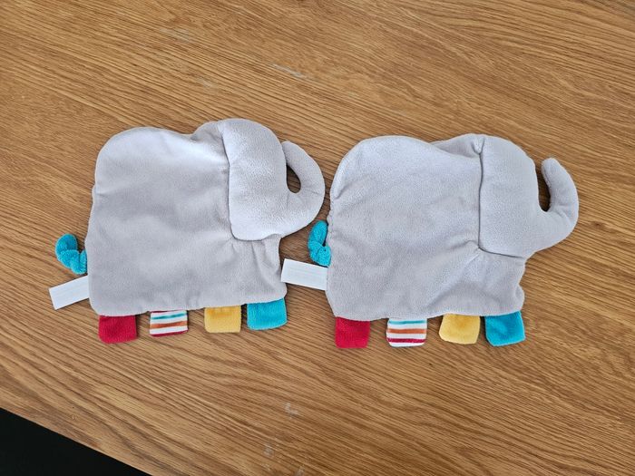 2 doudous éléphants simba toys - photo numéro 2