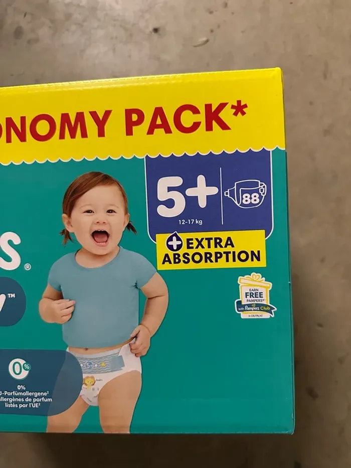 Paquet de couches Pampers baby dry taille 5+ - photo numéro 2