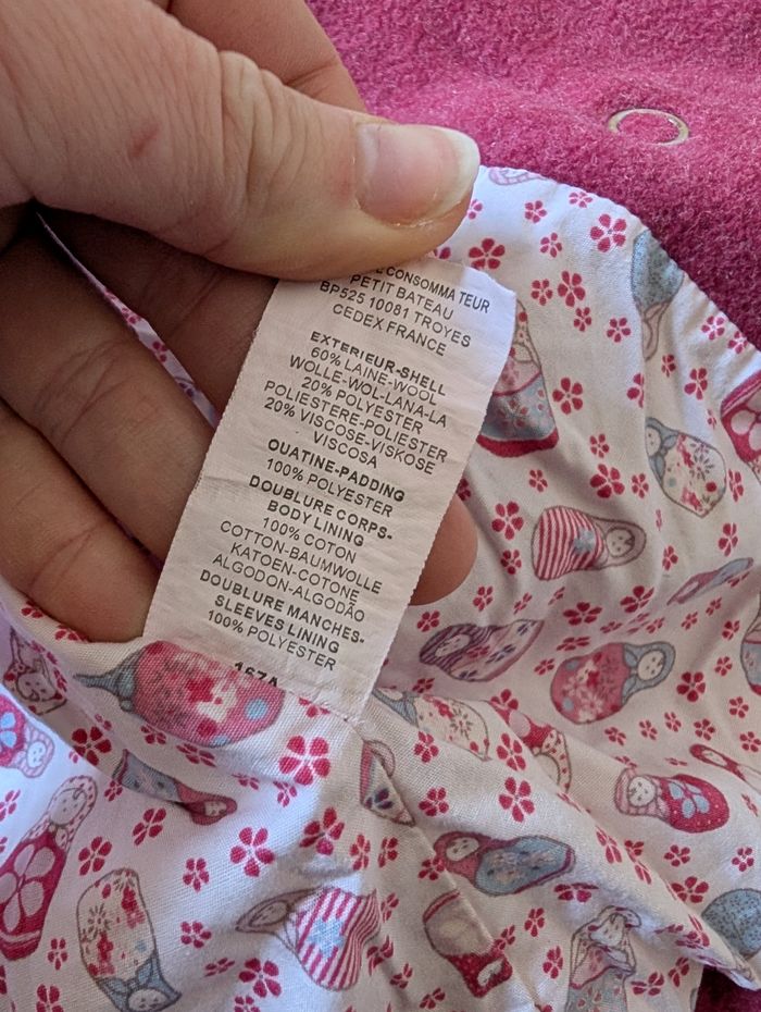 Magnifique Manteau Caban Fille Petit Bateau - 18 Mois (81 cm) - Neuf - photo numéro 5