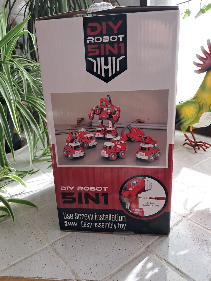 Transformer robot 5en1 camions de pompier à assembler