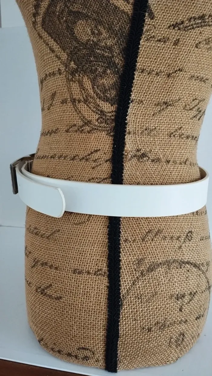 Ceinture blanche argenté 80 cm femme - photo numéro 4