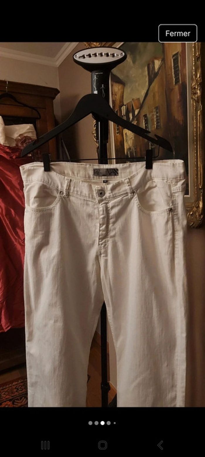 Pantalon femme blanc D'Auvry W 36 fr 46/48 - photo numéro 3