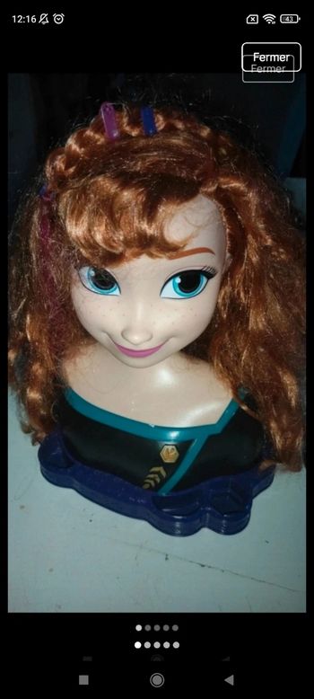 Tête a coiffer reine des neiges j4