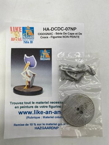 Figurine Cigognac de cape et de crocs