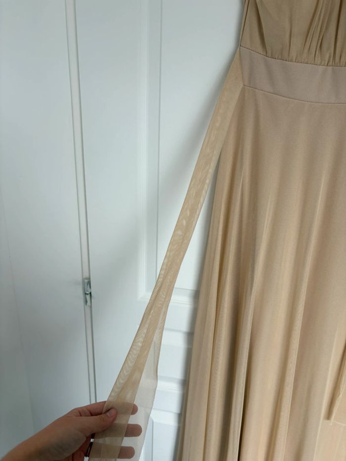 Robe longue de cérémonie tulle beige DS Sélection taille unique très bon état - photo numéro 2