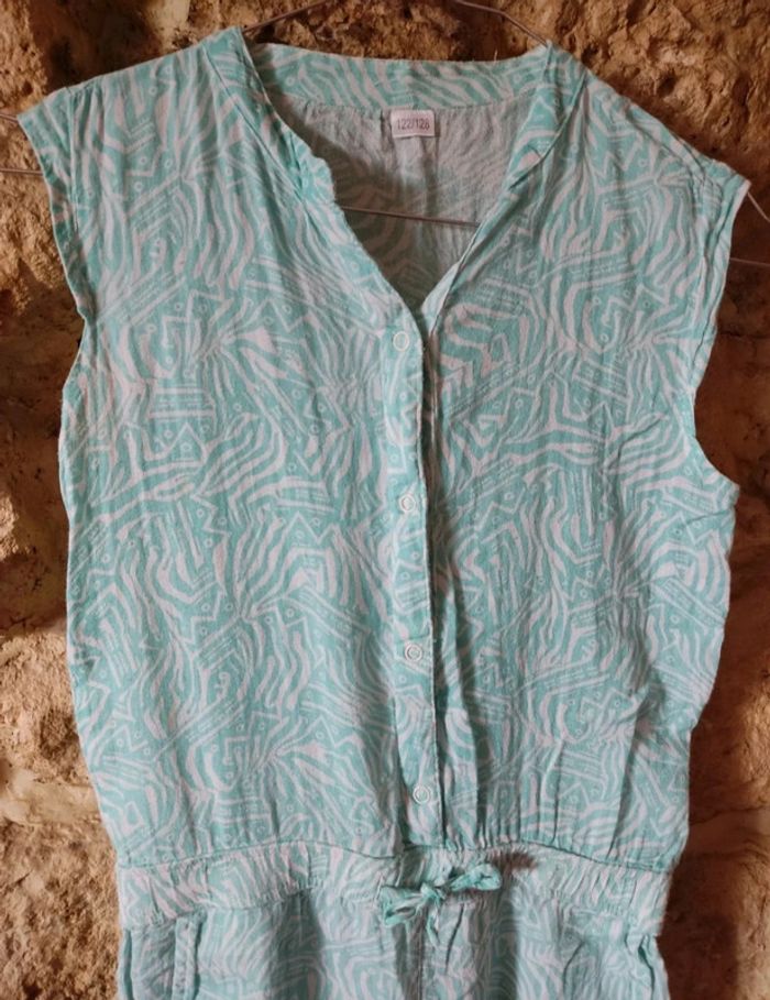 🌺 combinaison fille blanche et turquoise 122-128 cm - 7/8 ans🌺 - photo numéro 3