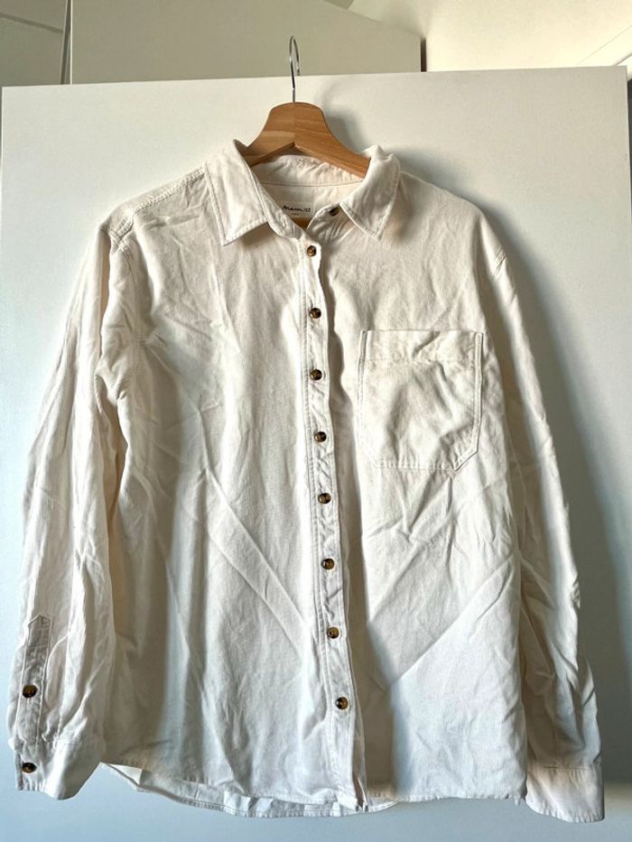 Chemise velours blanc crème 40 maison 123