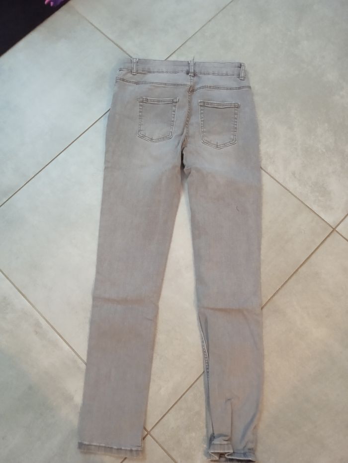Pantalon jeans gris skinny neuf denim