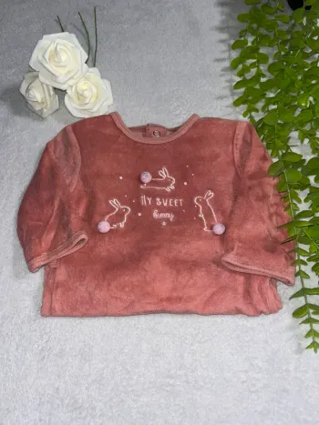 Très beau pyjama 1 pièce à longue manche bébé fille