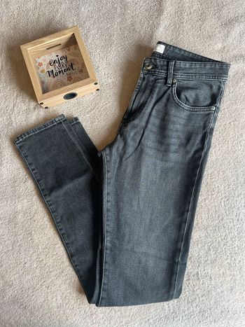 Jean skinny gris IKKS Men – taille 28 – avec poches et anneaux ceinture
