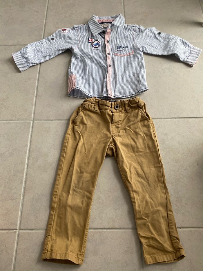 Ensemble chemise pantalon bébé garçon 24 mois 2 ans - photo numéro 2