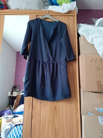 Robe droite marine mango