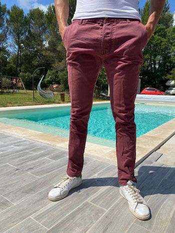 Bershka chino bordeau 42