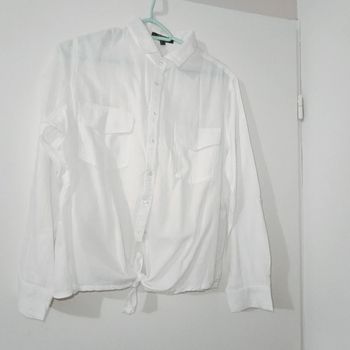Chemisier Blanc à Nœud – Jennyfer – Taille L (40)
