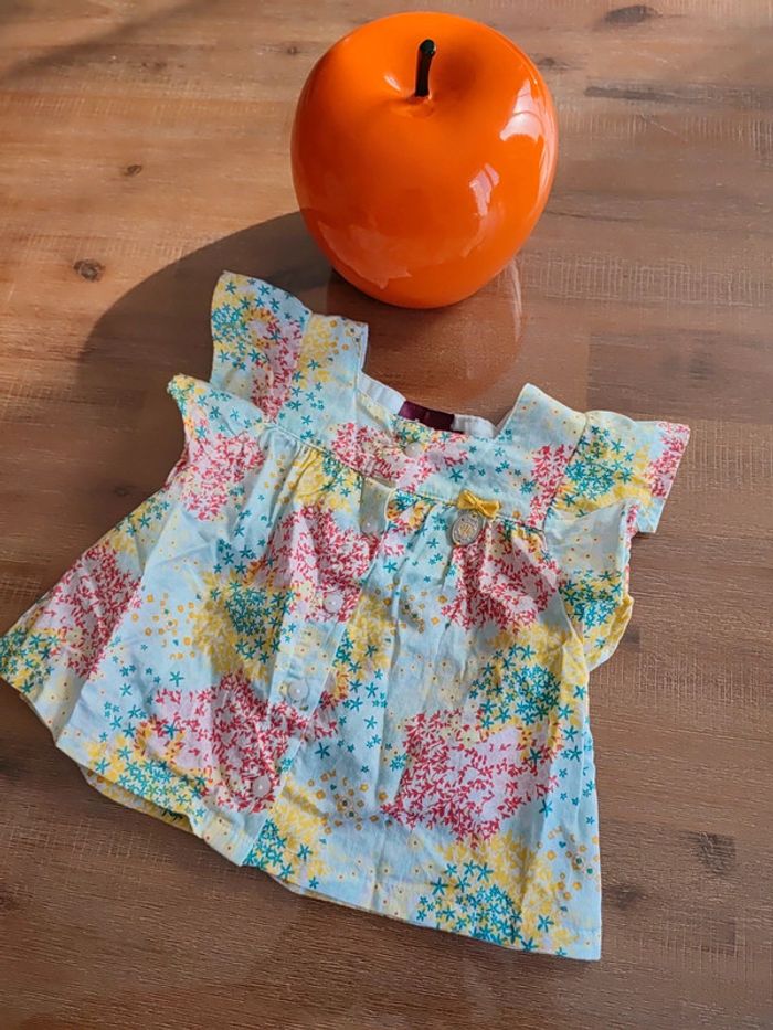 Chemise sans manches fille 9 mois