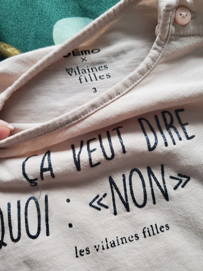 🌴 Lot de 2 tee shirt fille humour 3 ans - photo numéro 2