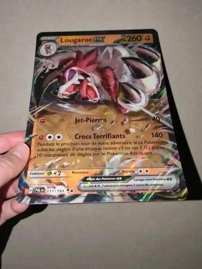 Maxi carte Lougaroc Ex Pokémon-Carte Jumbo neuve - photo numéro 5