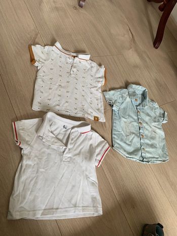 Lot de 2 polos + 1 chemise 6 mois