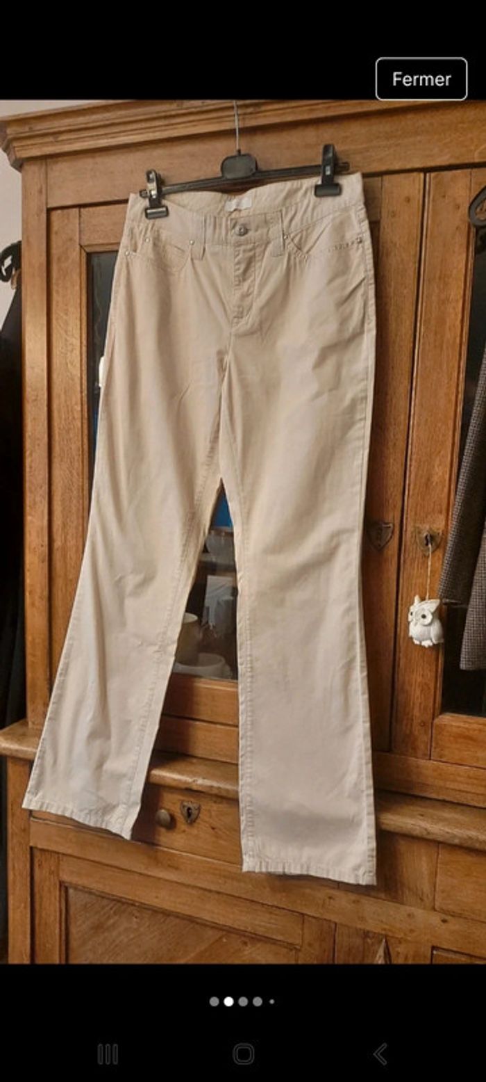 Pantalon femme Mac taille 40 couleur créme