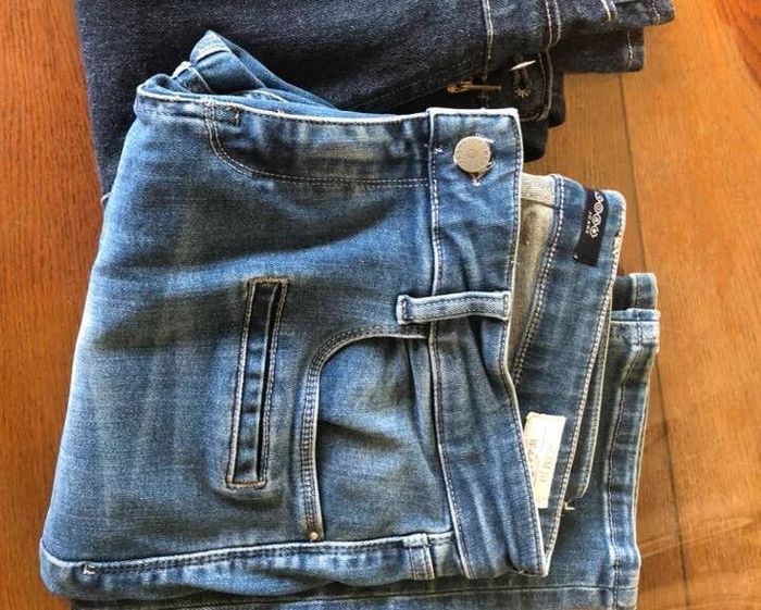 👖 LOT : 2 jeans denim droits et taille haute - Taille 40 (Bonobo / Nixon) - photo numéro 3