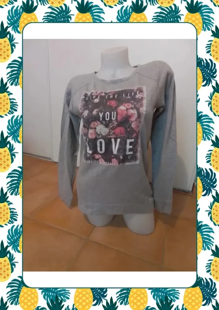 Pull gris - photo numéro 3